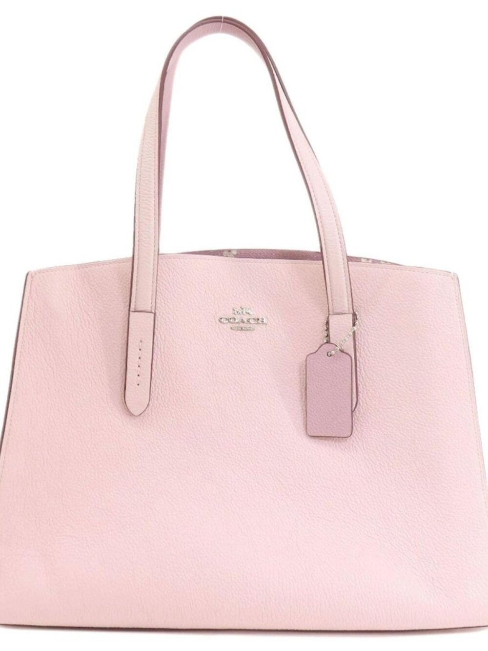 Euc Coach Charlie Carry All Pink Leather Shoulder Bag